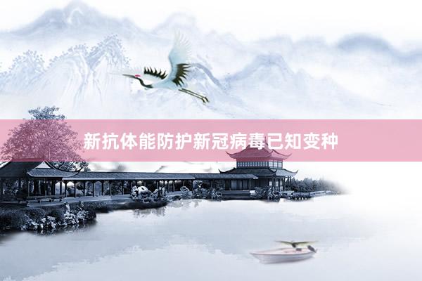 新抗体能防护新冠病毒已知变种