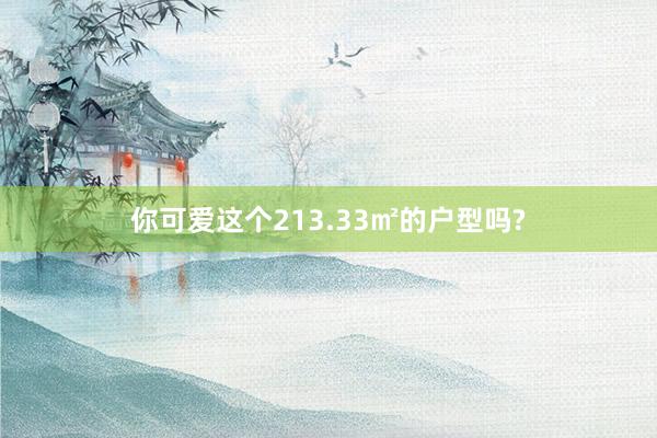 你可爱这个213.33㎡的户型吗?