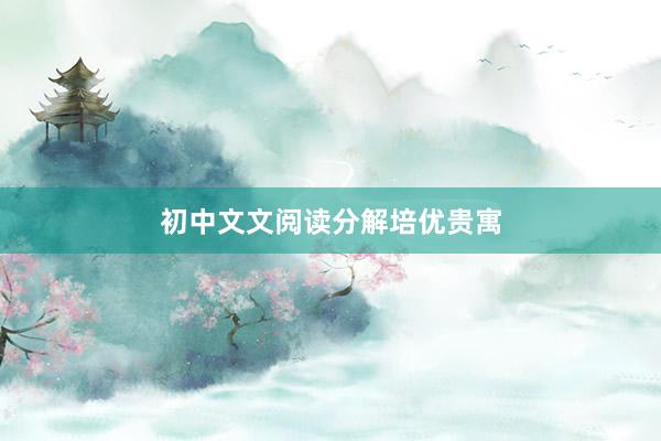 初中文文阅读分解培优贵寓