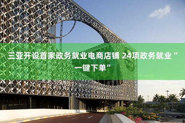 三亚开设首家政务就业电商店铺 24项政务就业“一键下单”