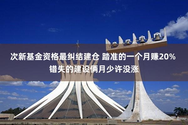 次新基金资格最纠结建仓 踏准的一个月赚20% 错失的建设俩月少许没涨