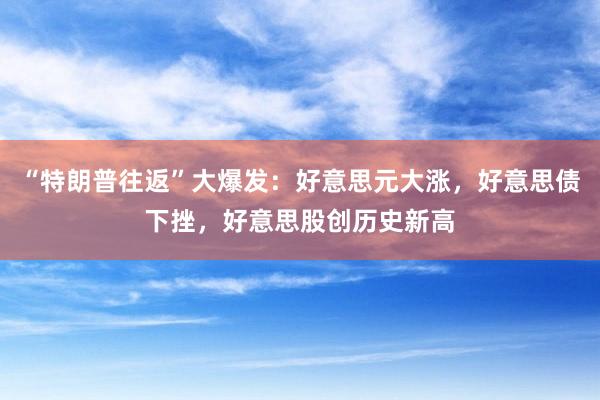 “特朗普往返”大爆发：好意思元大涨，好意思债下挫，好意思股创历史新高